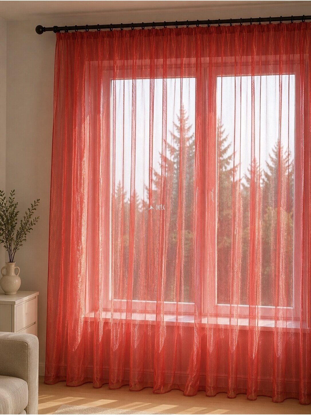 Dieninių užuolaidų audinys, Organza Dieninių užuolaidų audinys, Organza