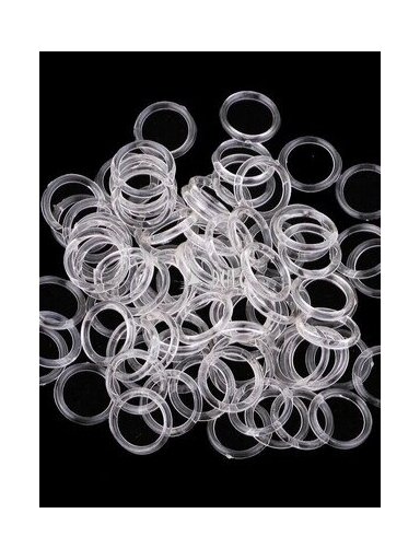 Skaidrus žiedelis romanetės audiniui 9x13 mm. Skaidrus žiedelis romanetės audiniui 9x13 mm.